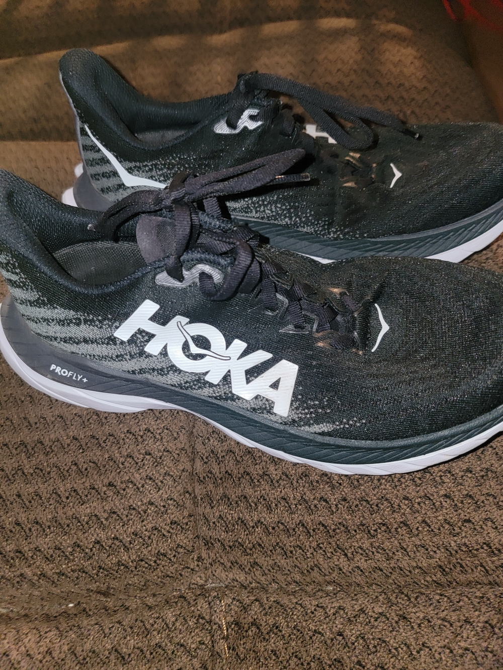 Hoka MACH 5 Women's Black and White Running Sneakers